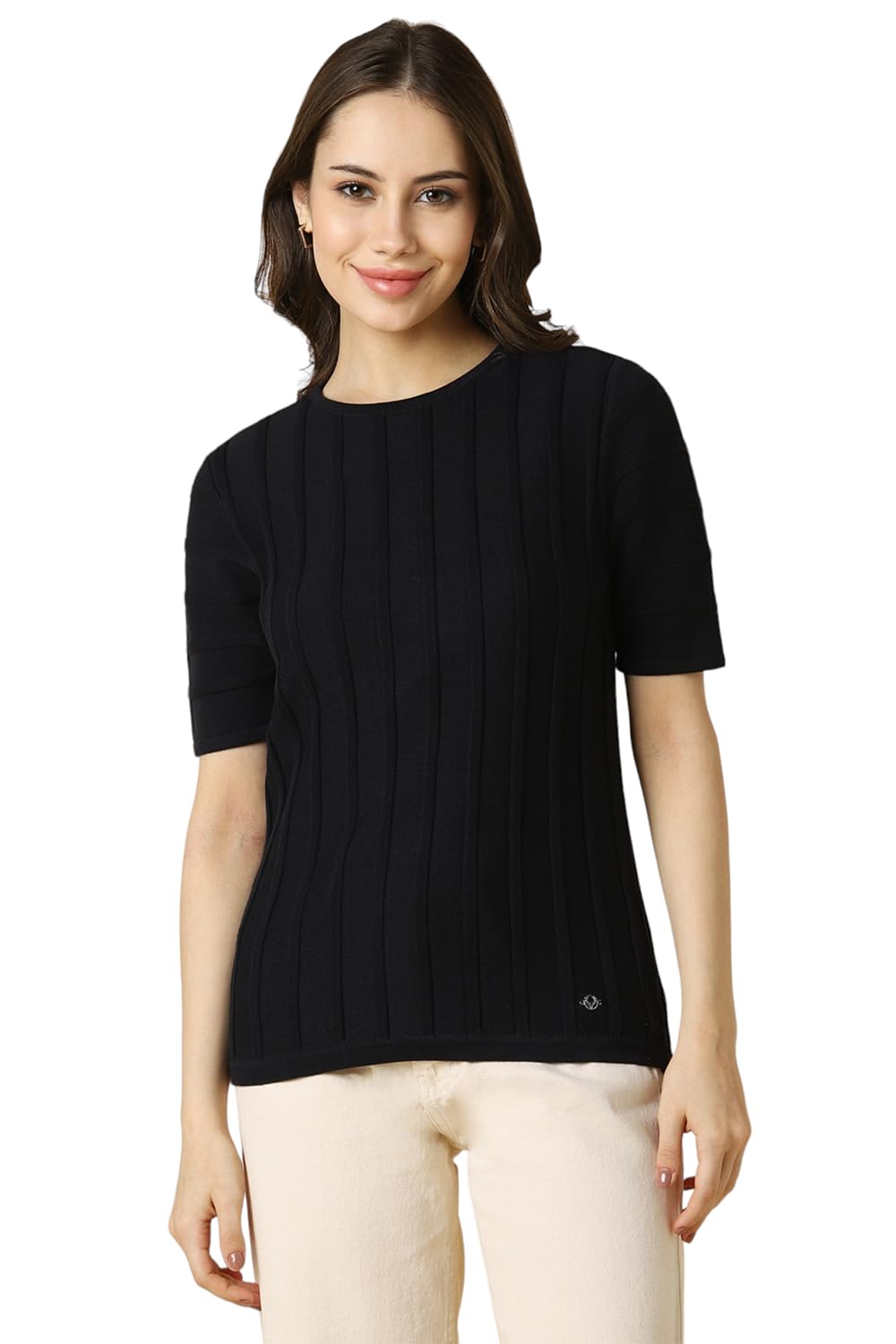 Allen Solly Women Regular Fit Casual Half Sleeve Short Sleeve T-Shirt