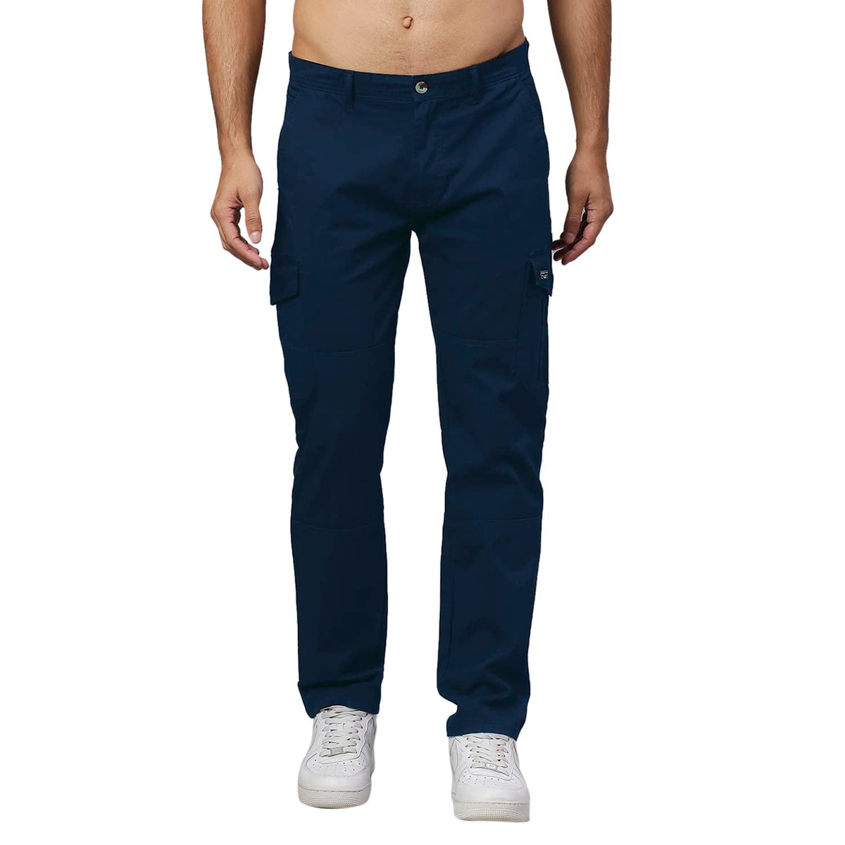 Thomas Scott Mens Solid Slim Fit Trouser Navy