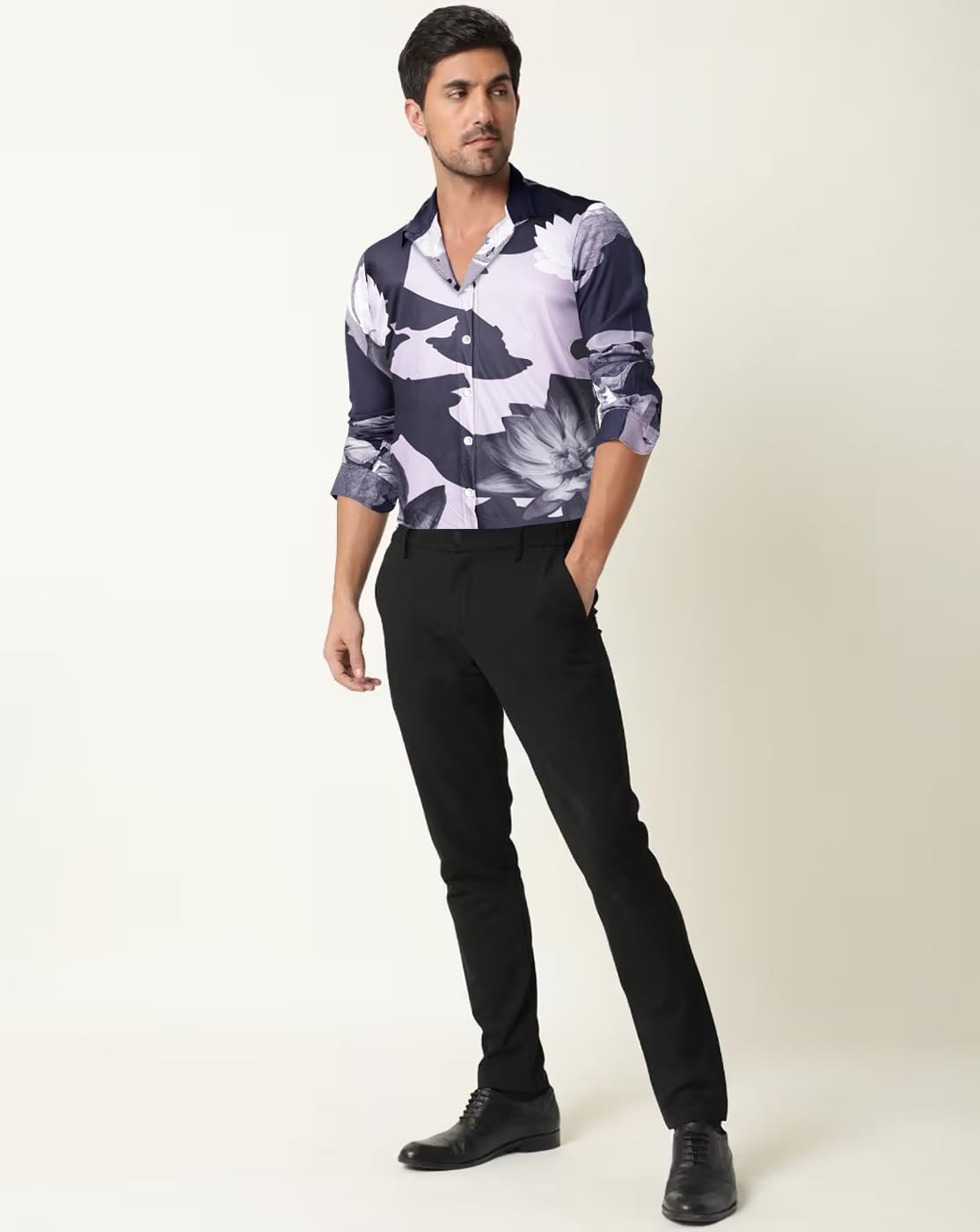 Noble Monk Mens Printed Regular Fit Casual Shirt | Full Sleeve | Multicolor| Stylish Shirt For Men