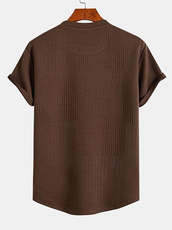 Greciilooks T Shirt For Men Cotton | Textured Oversized Fit Man T-Shirt | Round Neck Half Sleeve Men T-ShirtS (Available In Plu