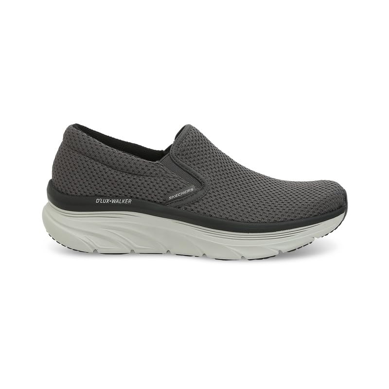 Skechers Men DLux Walker Vegan Breathable Mesh Knitted Upper Sports Shoes