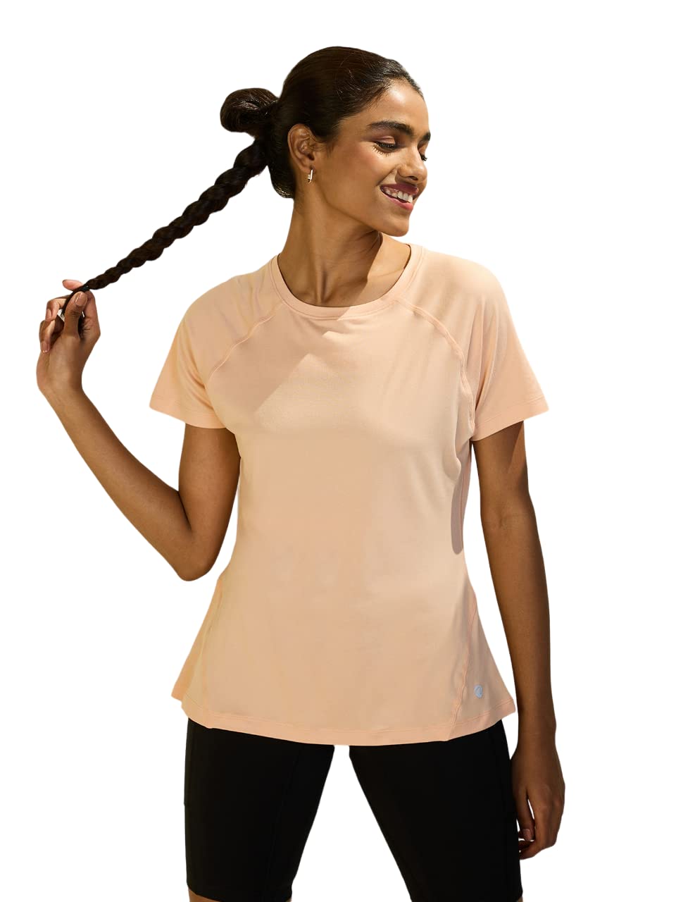 Nykd All Day Sun Protect Running Tee For Workouts & Athletics With Deatiled Ribbed Crew Neck | Sweat Wicking | Anti- Odour | Uv