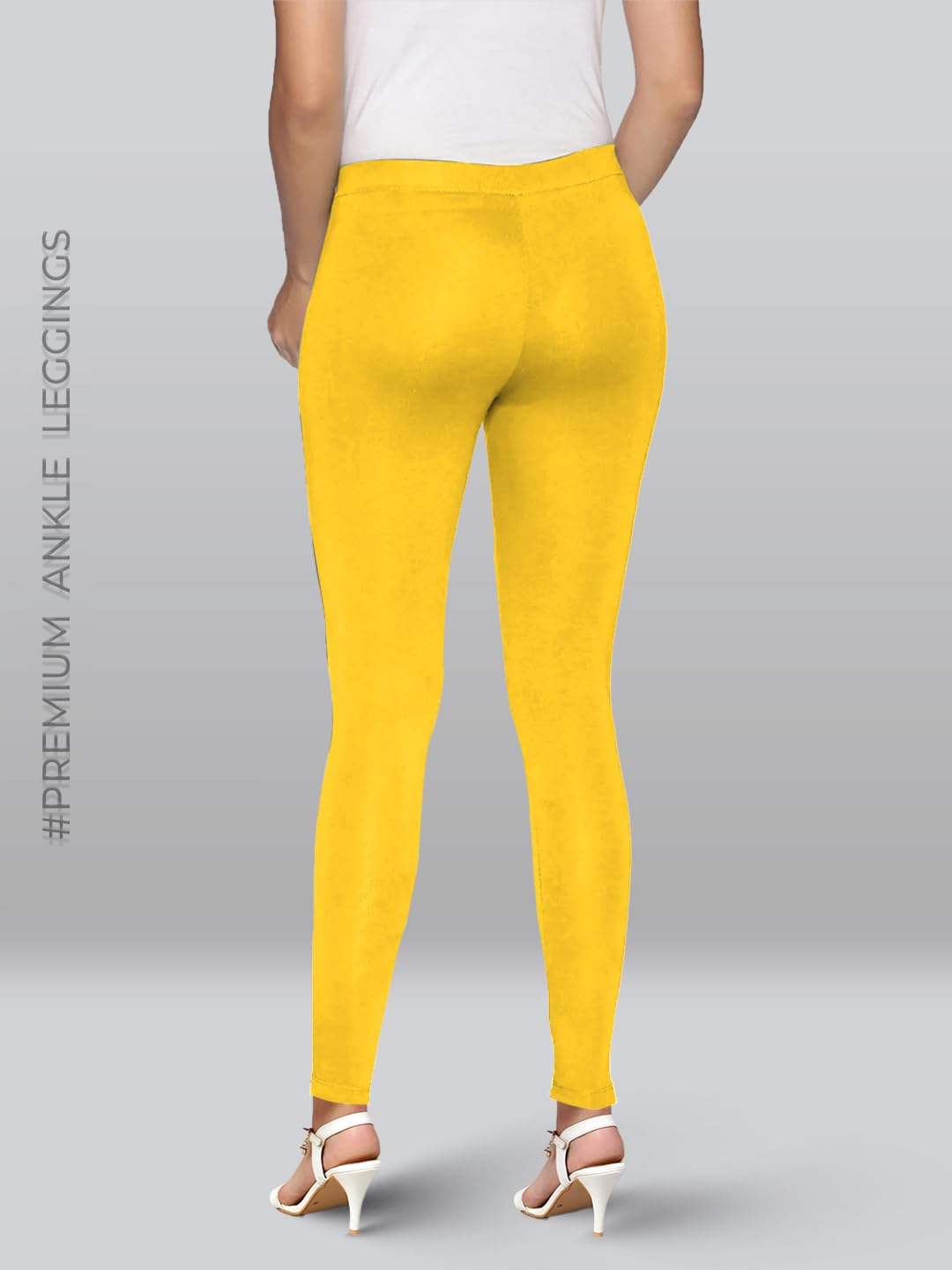 Premium Viscose Stretchable Ankle Length Leggings For Women Lemon Yellow