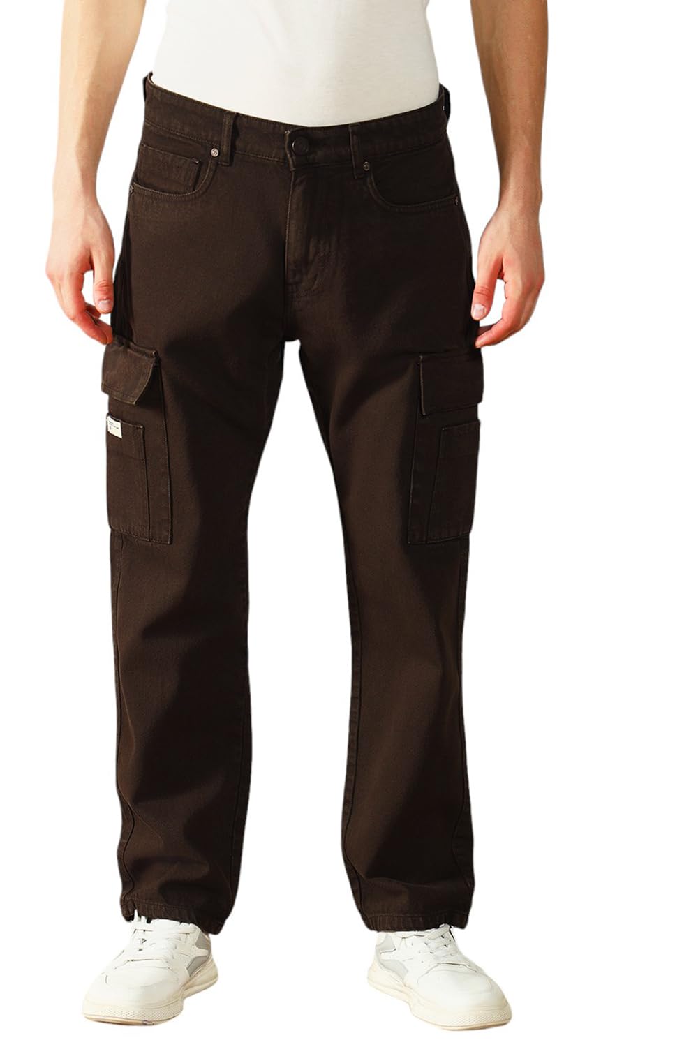Dennis Lingo Mens | Brown | Denim | Mid Rise | Relaxed fit | Jeans