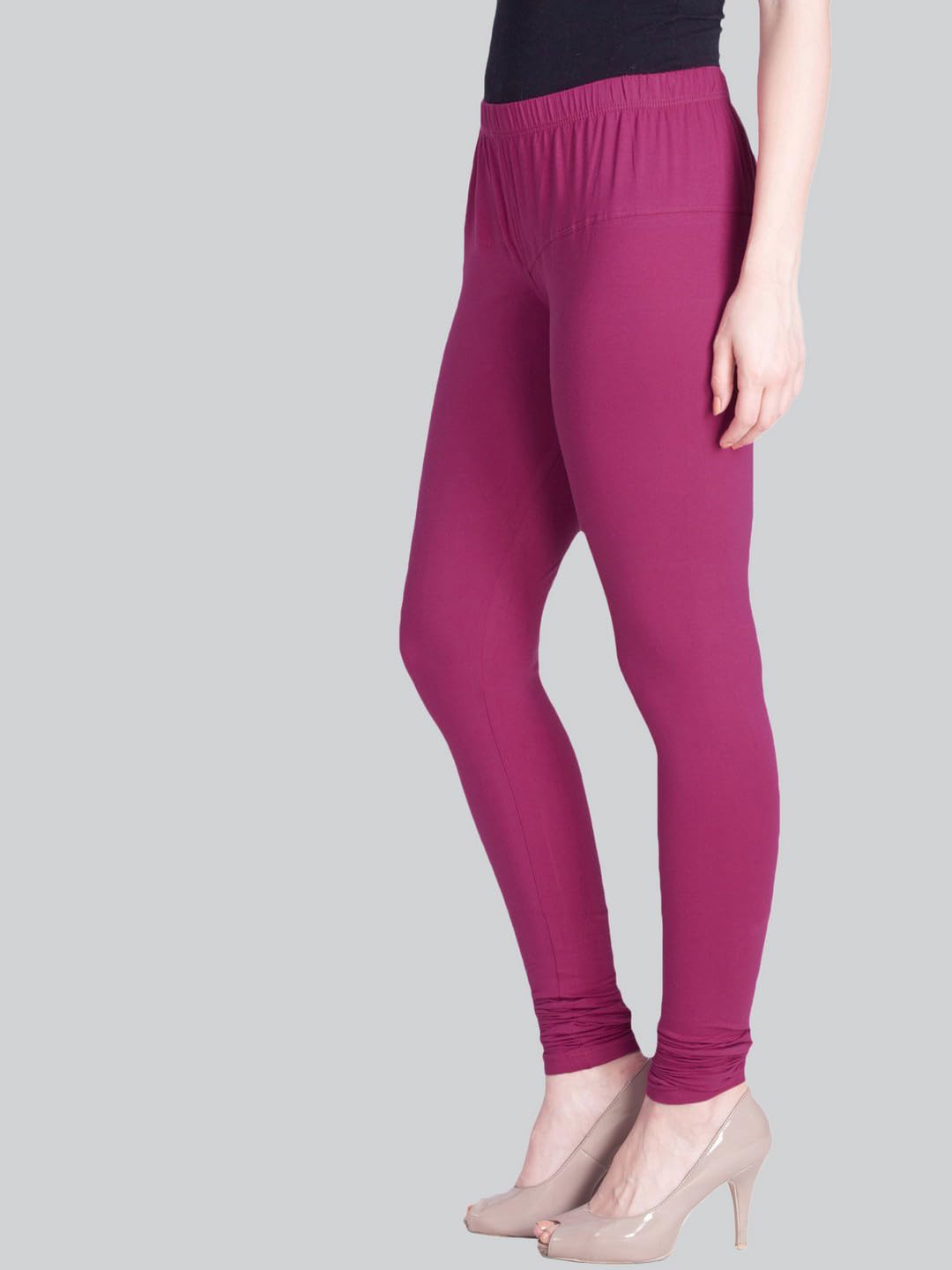 Lyra Women Solid Premium Cotton Ankle Length Leggings | Mid-Waist | Fashionwear Rani