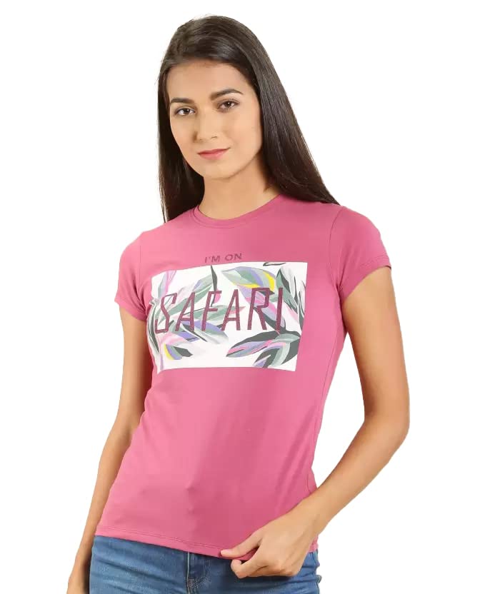 Lyra Pure Cotton Round Neck Printed T-Shirt For Women