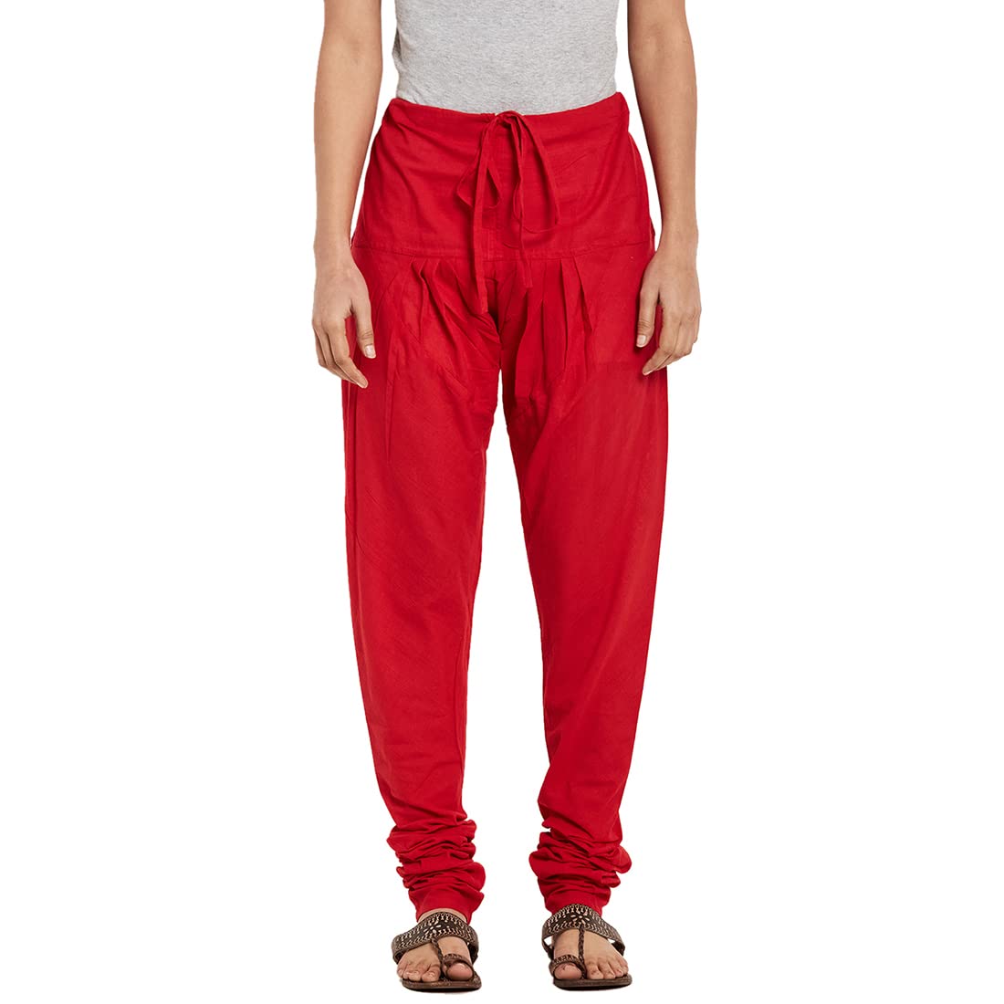 Fabindia Women Regular Churidar Cotton_S Red