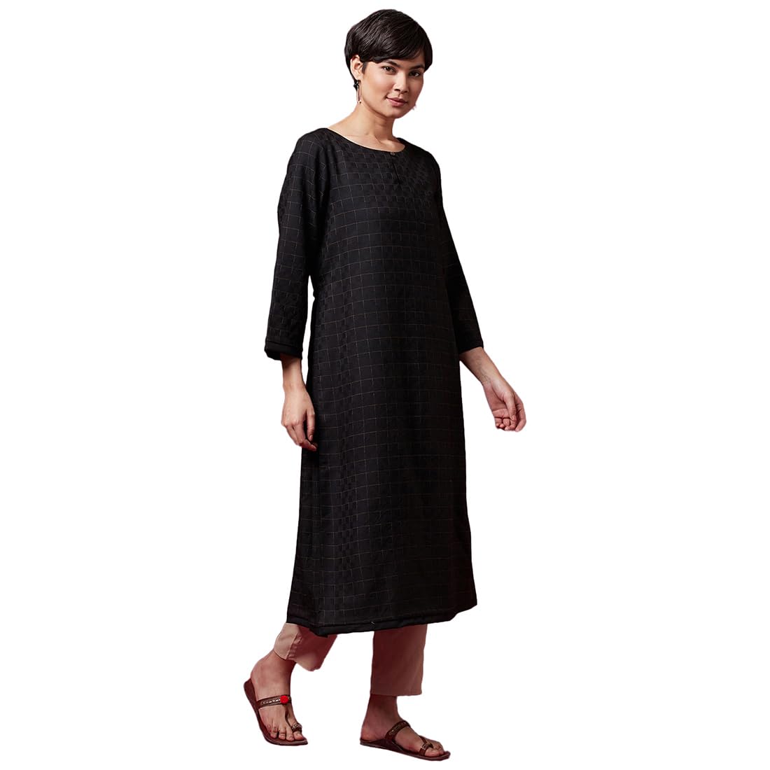 Fabindia Women's Wool Regular Kurta