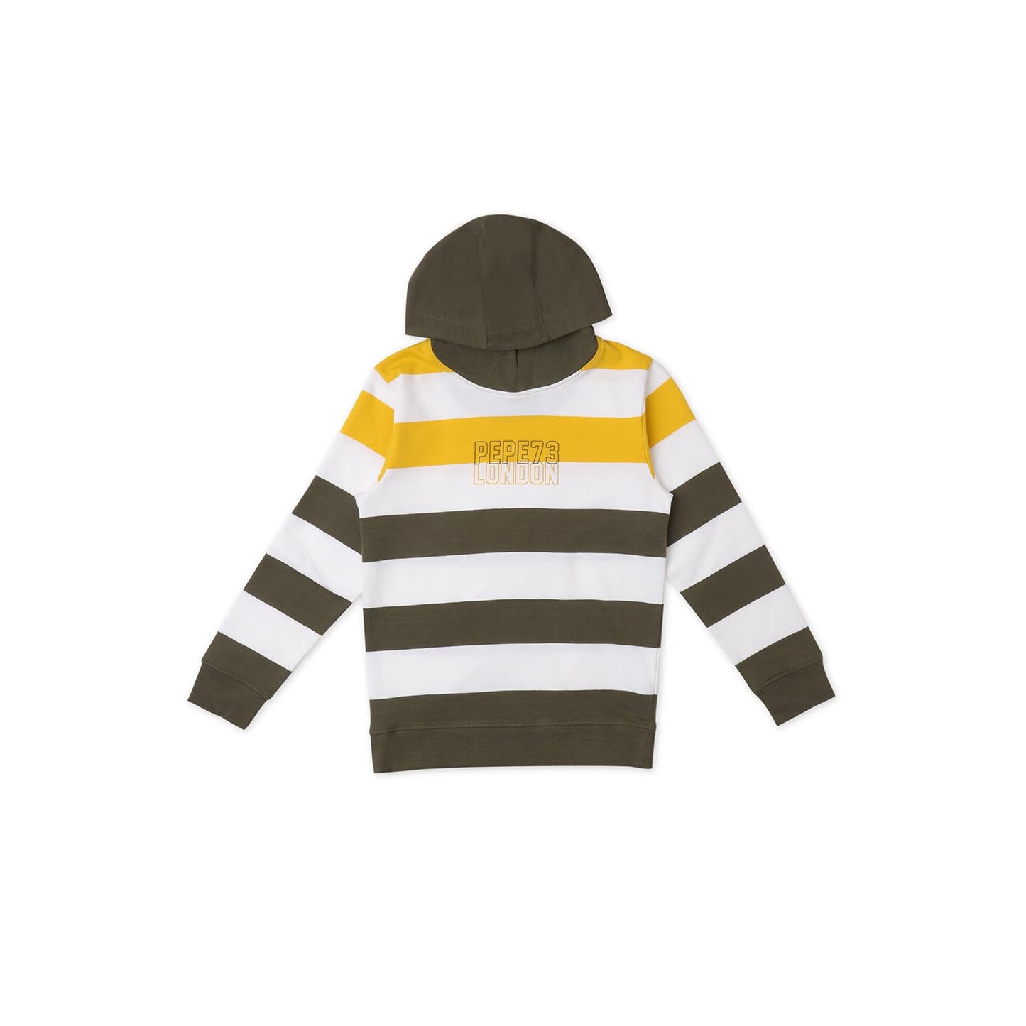 Boys Green Full Sleeve Hooded Sweatshirt