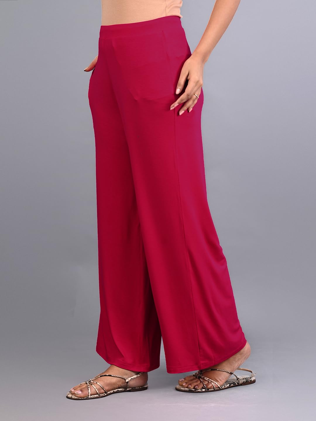 Lyra Viscose Palazzo For Women Strawberry