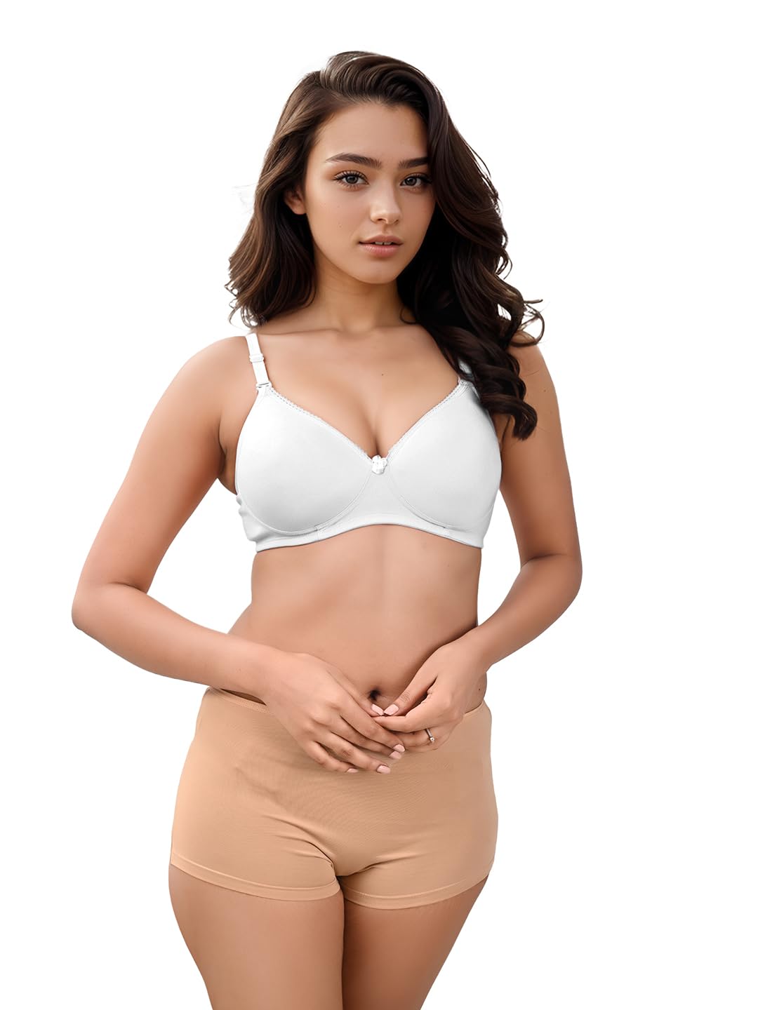 Lux Venus 3/4Th Coverage Padded Bra With Adjustable Bra White