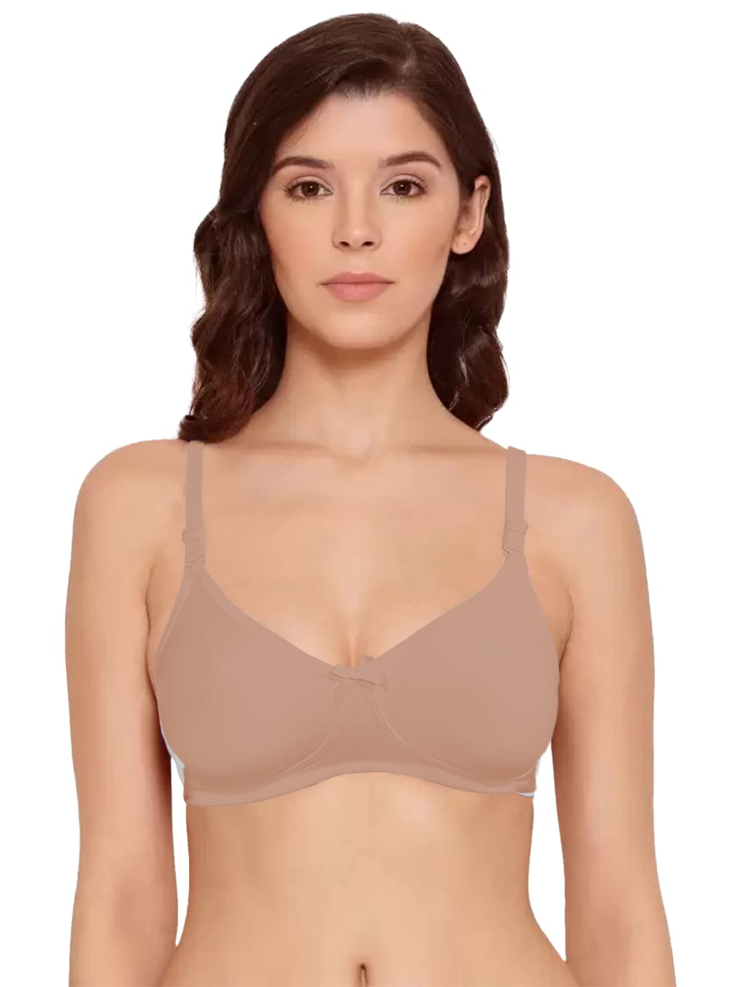 Lyra WomenS Cotton Non Padded Wire Free Seamless Spacer Bra Skin