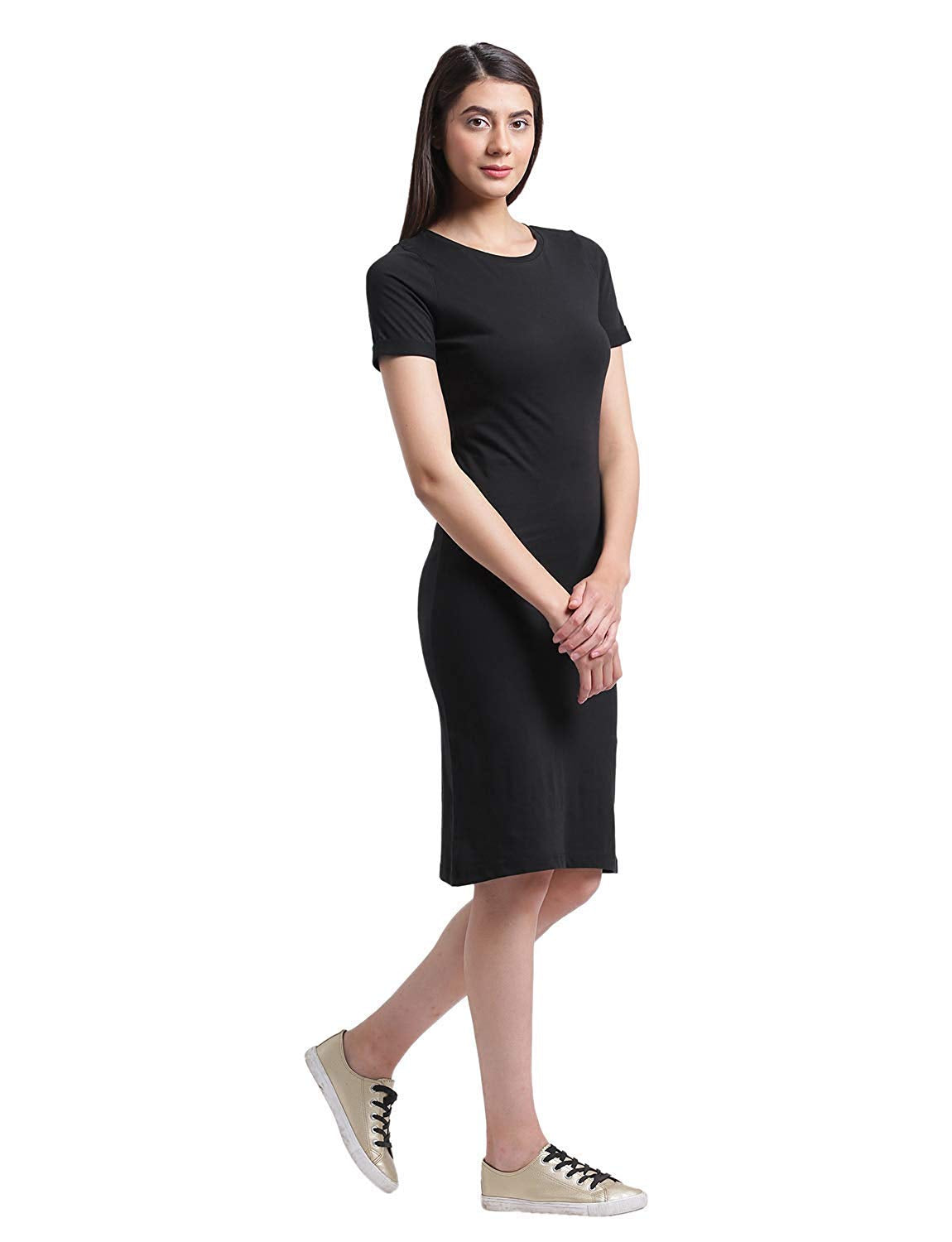 Rigo Cotton Bodycon Dress For Women | Slim Fit One Piece Dress For Women | Short Knee Length Dress For Women | Casual, Party, We