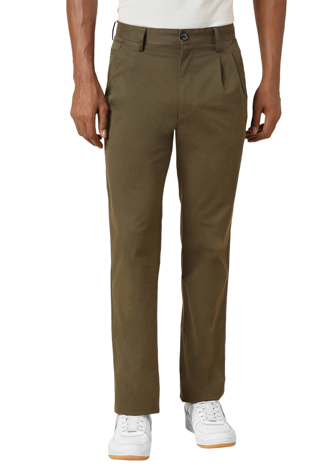 Allen Solly Men Regular Fit Solid Casual Cotton Party Pants
