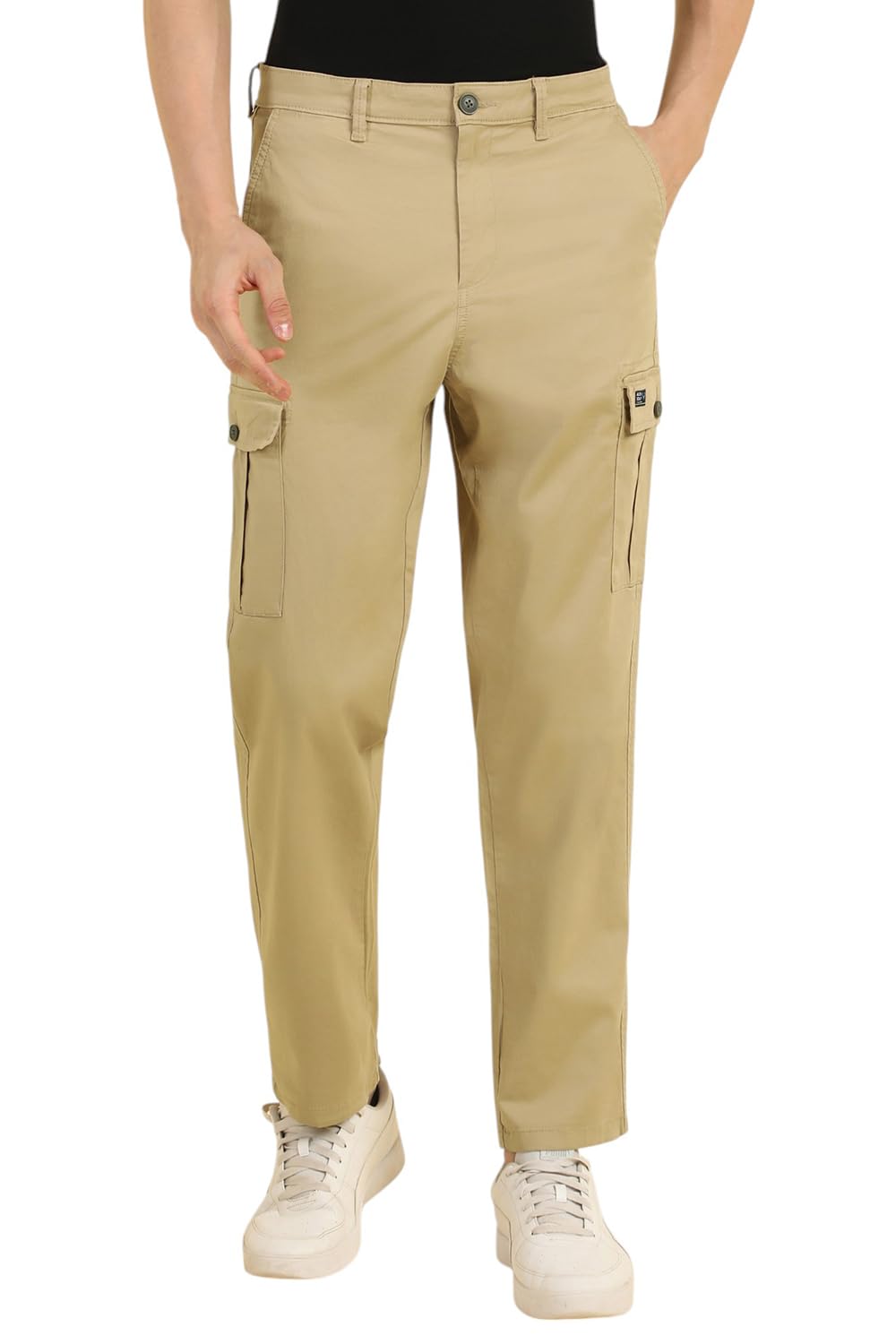 Allen Solly Men Regular Fit Solid Casual Cargo Pants