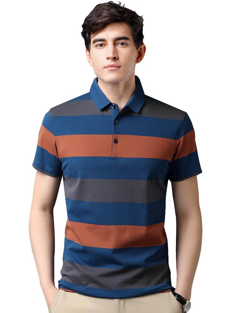 Eyebogler Mens Colorblocked Polo T-Shirt