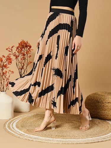 Kzully Polyester Western WomenS Maxi Skirts Cream