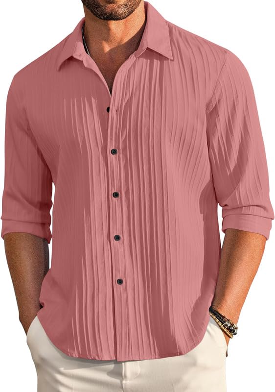 ROYALSCOUT Textured Shirts for Men || Casual Shirt for Men || Shirt for Men|| Men Stylish Shirt || Men Fancy Shirt || Men Full S