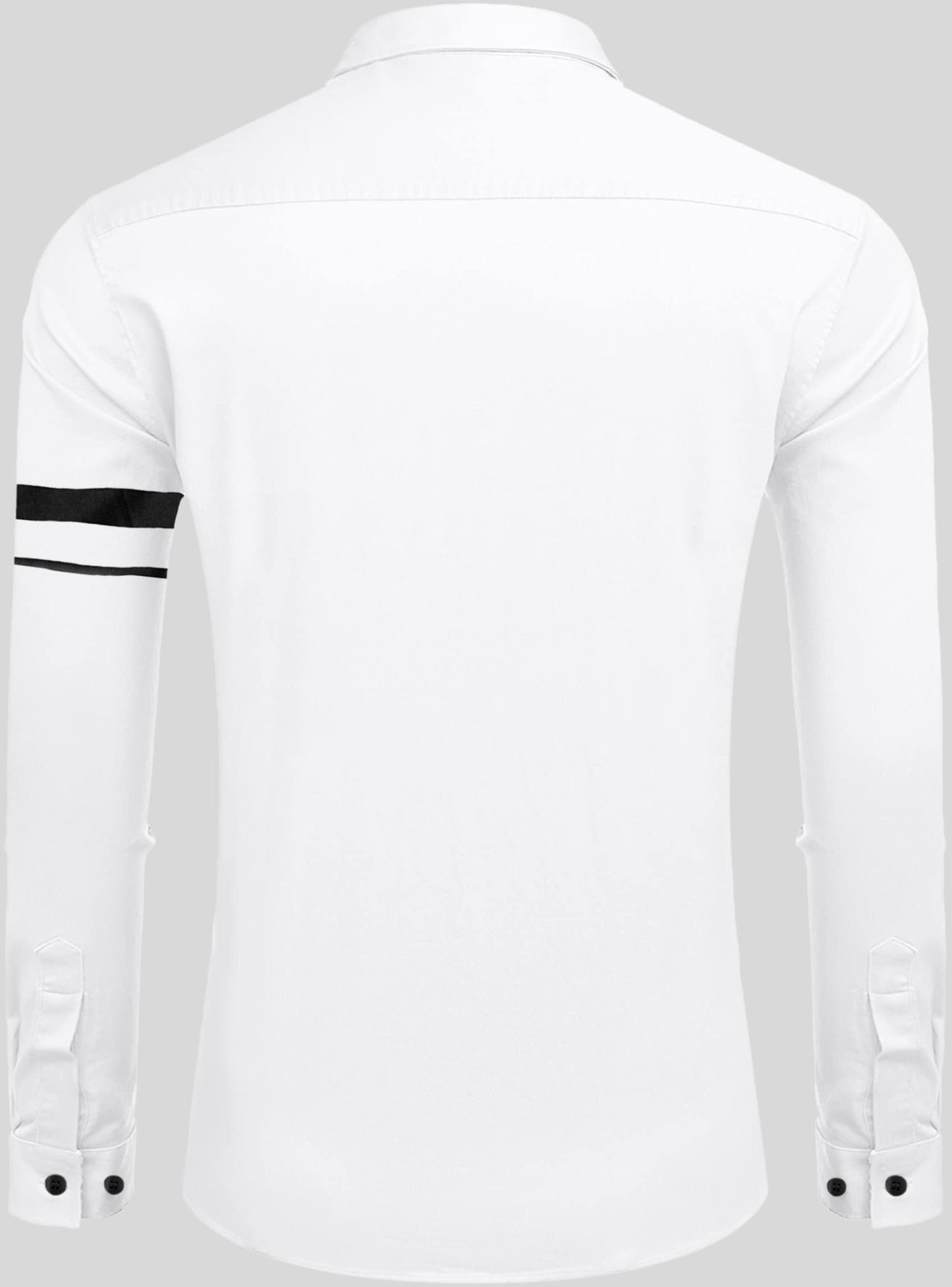 Zartha MenS Regular Fit Striped Pattern Cotton Blend Shirt With Collared Neck Long Sleeve And Standard Length | Shirt For Man