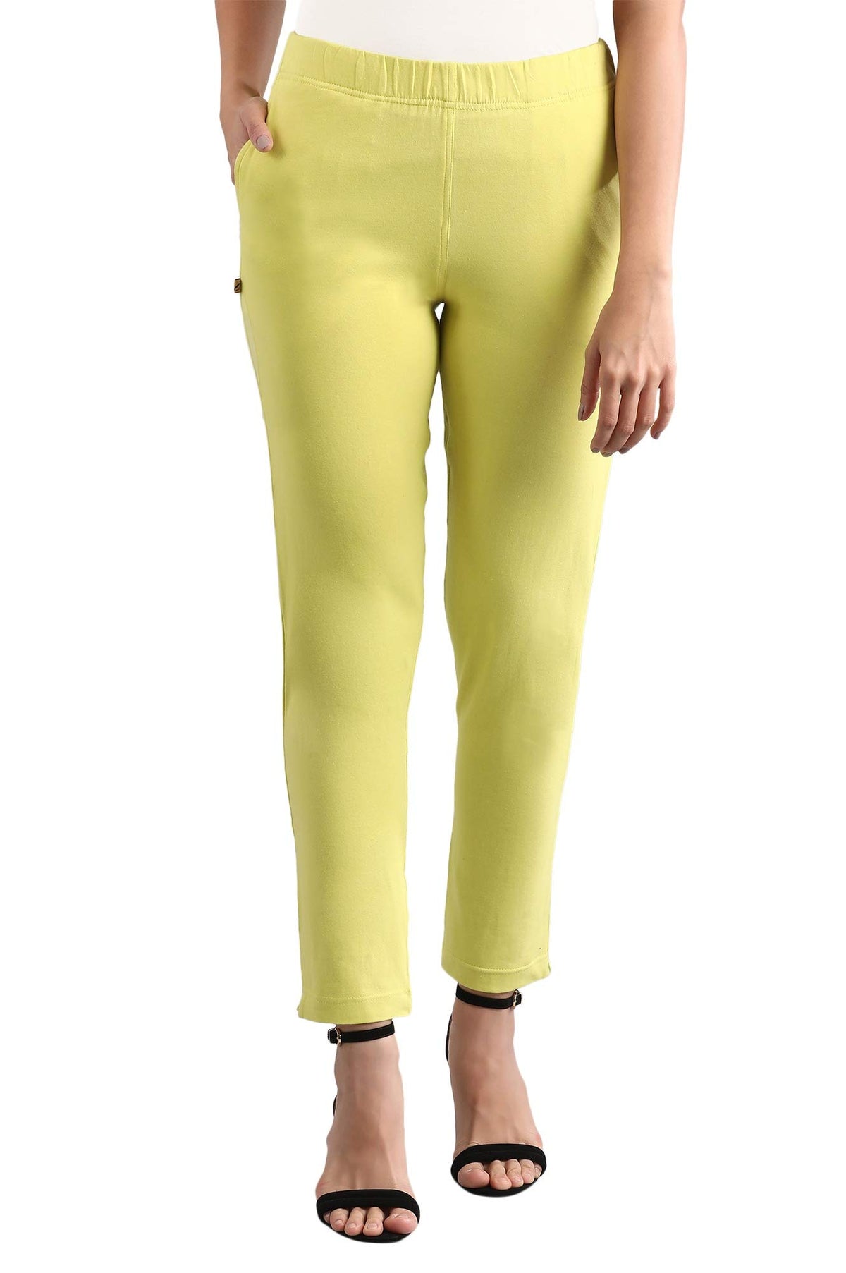 Aurelia Womens Slim Fit Pants (20FEA60052-601221_Green_Large)