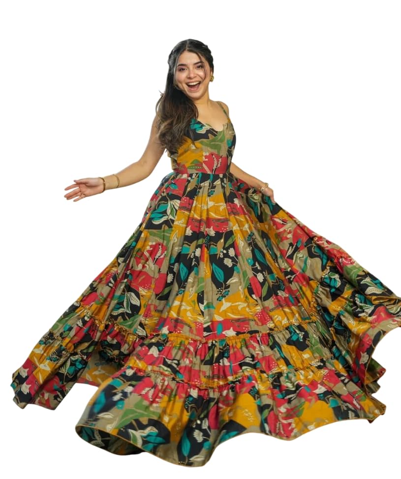 Wedani Rayon Dress for Women Multicolour