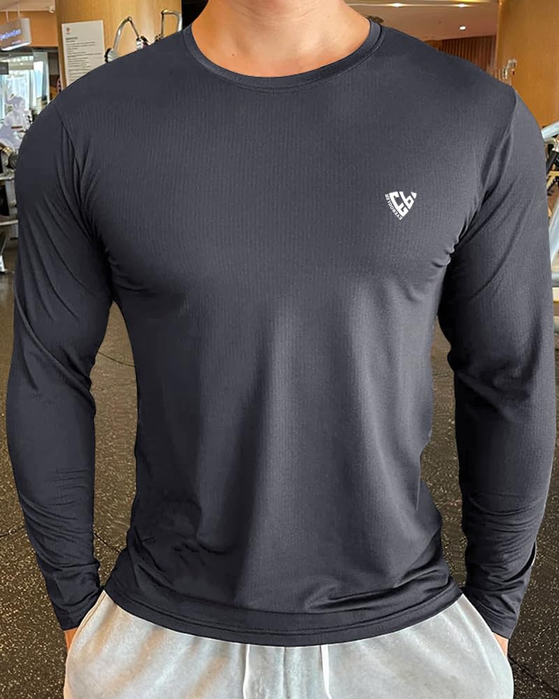 Eyebogler Men Dry Fit Round Neck Full Sleeve Activewear Tshirt