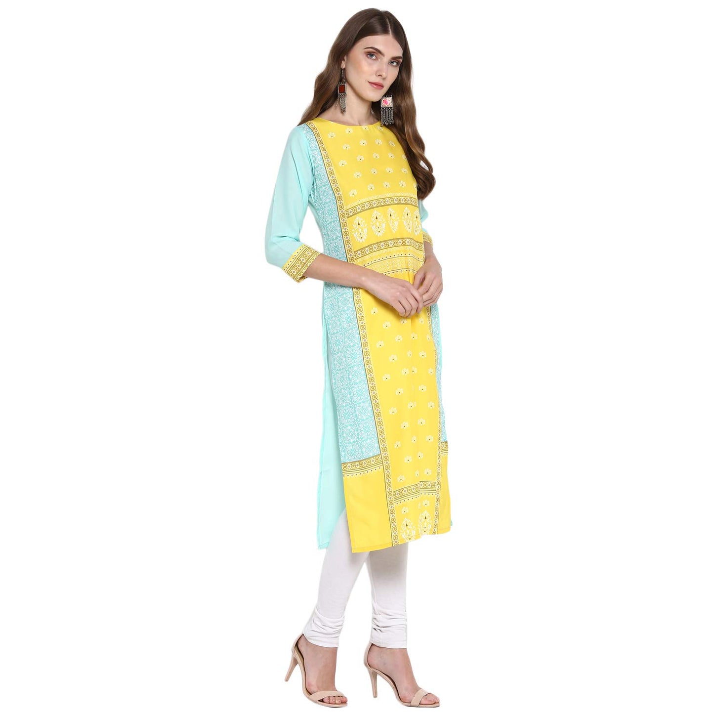 GoSriKi Women's Crepe Straight Kurta Pack of 02