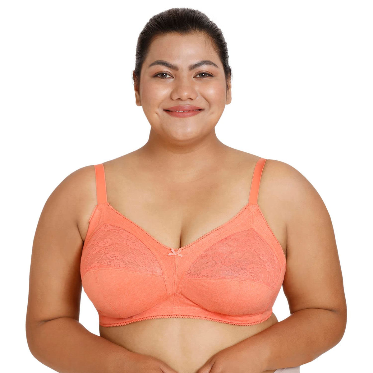 Rosaline by Zivame Womens Polyester Cotton Non Padded Wired Casual Full Coverage Super Support Bra (Pack of 2) (RO1292FASHAPINK