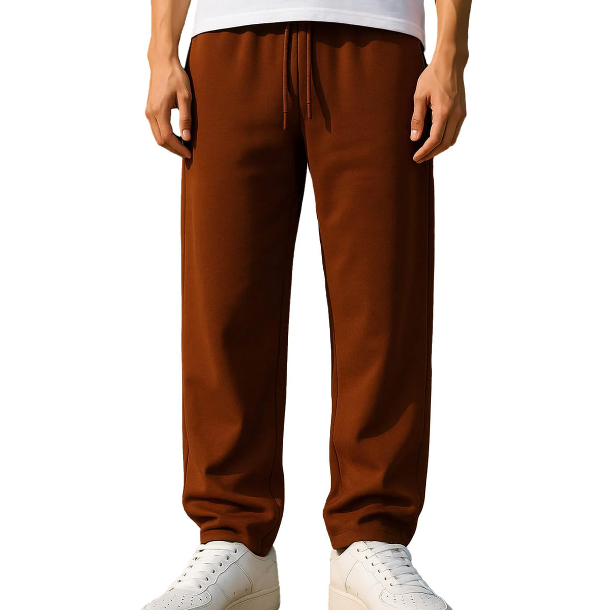 Nobero MenS Regular Sweatpants (1M-Bwjg-R0149_Mocha Bisque