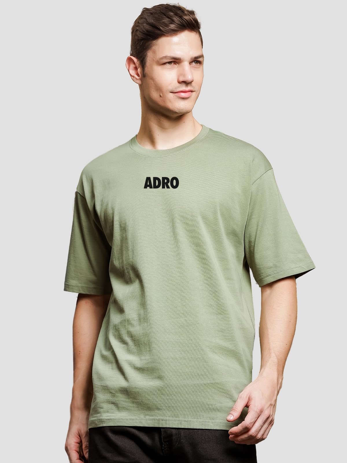 ADRO Oversize T Shirt for Men | Drop Shoulder Cotton T Shirt | Anime Oversize T-Shirt | Luffy T Shirt Gear 5| Trendy Front and B