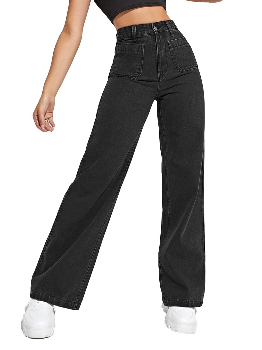 KOTTY Womens High Rise Cotton Lycra Solid Jeans