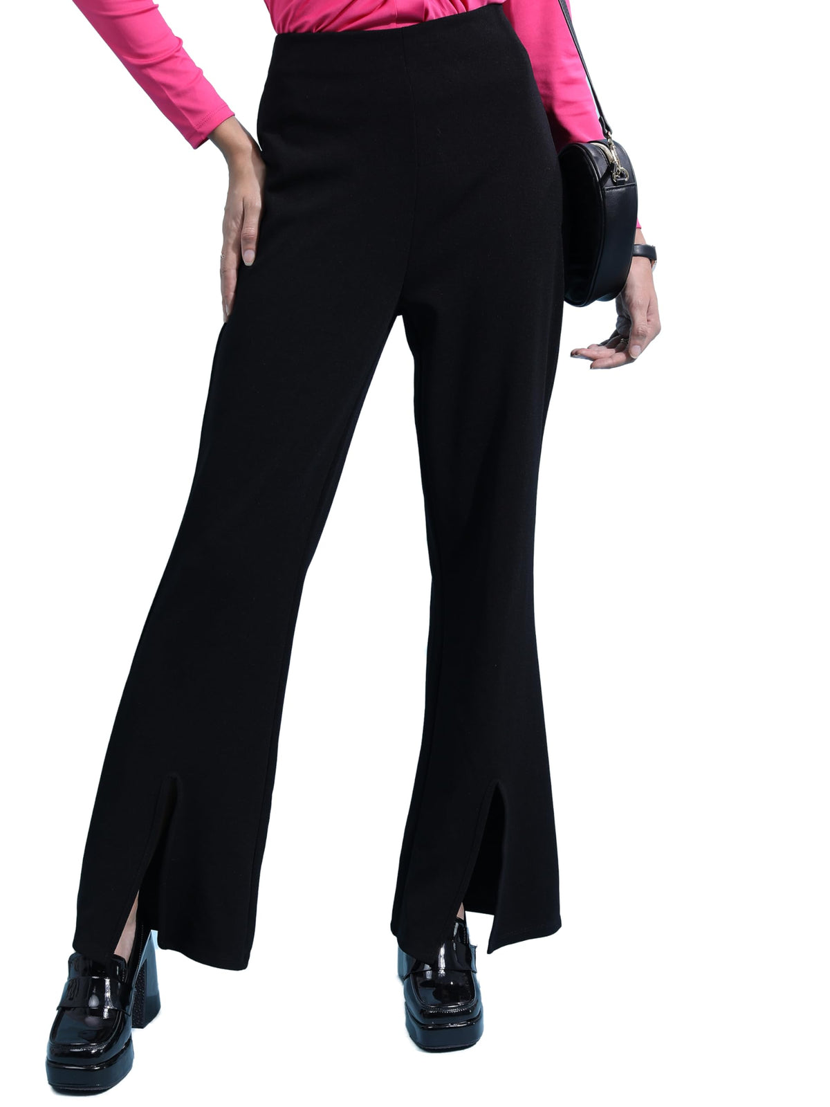 Ketch WomenS Regular Casual Pants (Khtr000408_Black