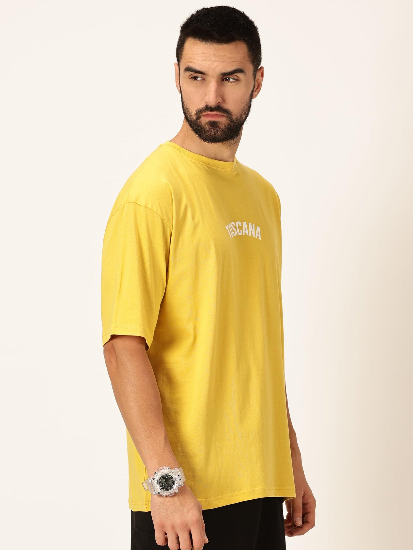 Thomas Scott Mens Oversized Fit T-Shirt (TSKOversized_Yellow Toscana