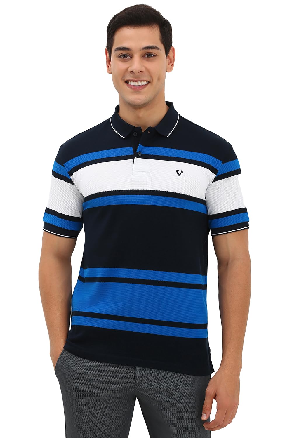 Allen Solly Men Regular Fit Casual Short Sleeve Polo Shirt