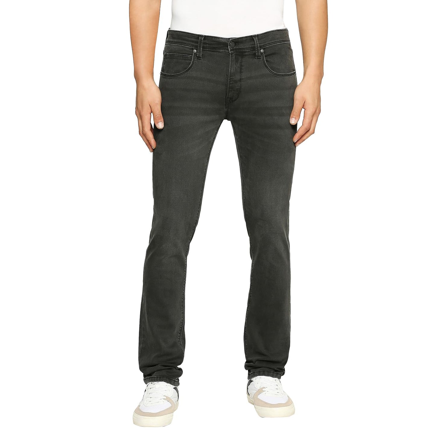 Pepe Jeans MenS Slim Mid Rise Jeans (Pm207482W453_Tinted Black Used, 38