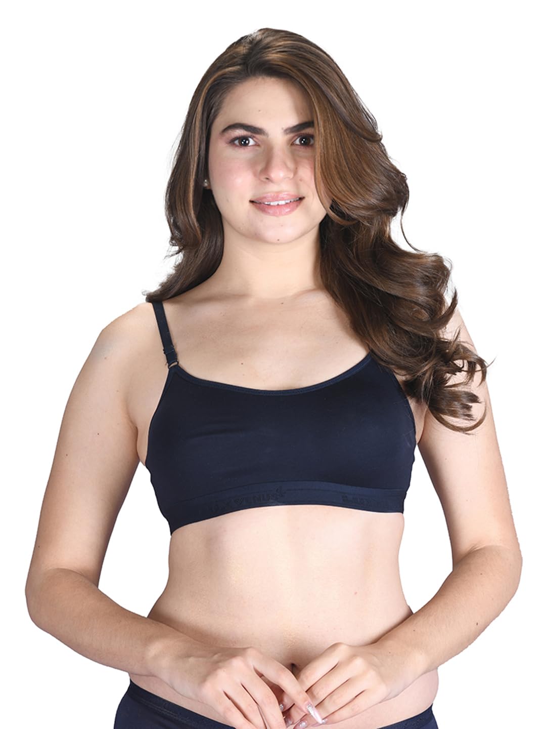 Lux Venus Moulded Sprots Bra With Adjustable Strap Navy