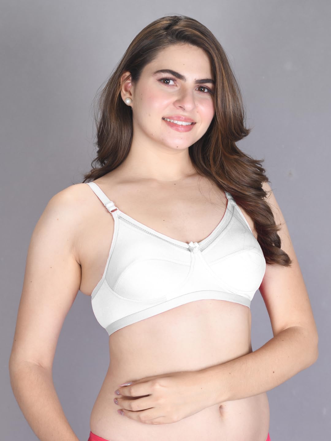 Lux Venus Full Coverage Support Mesh With Adjustable Strap White