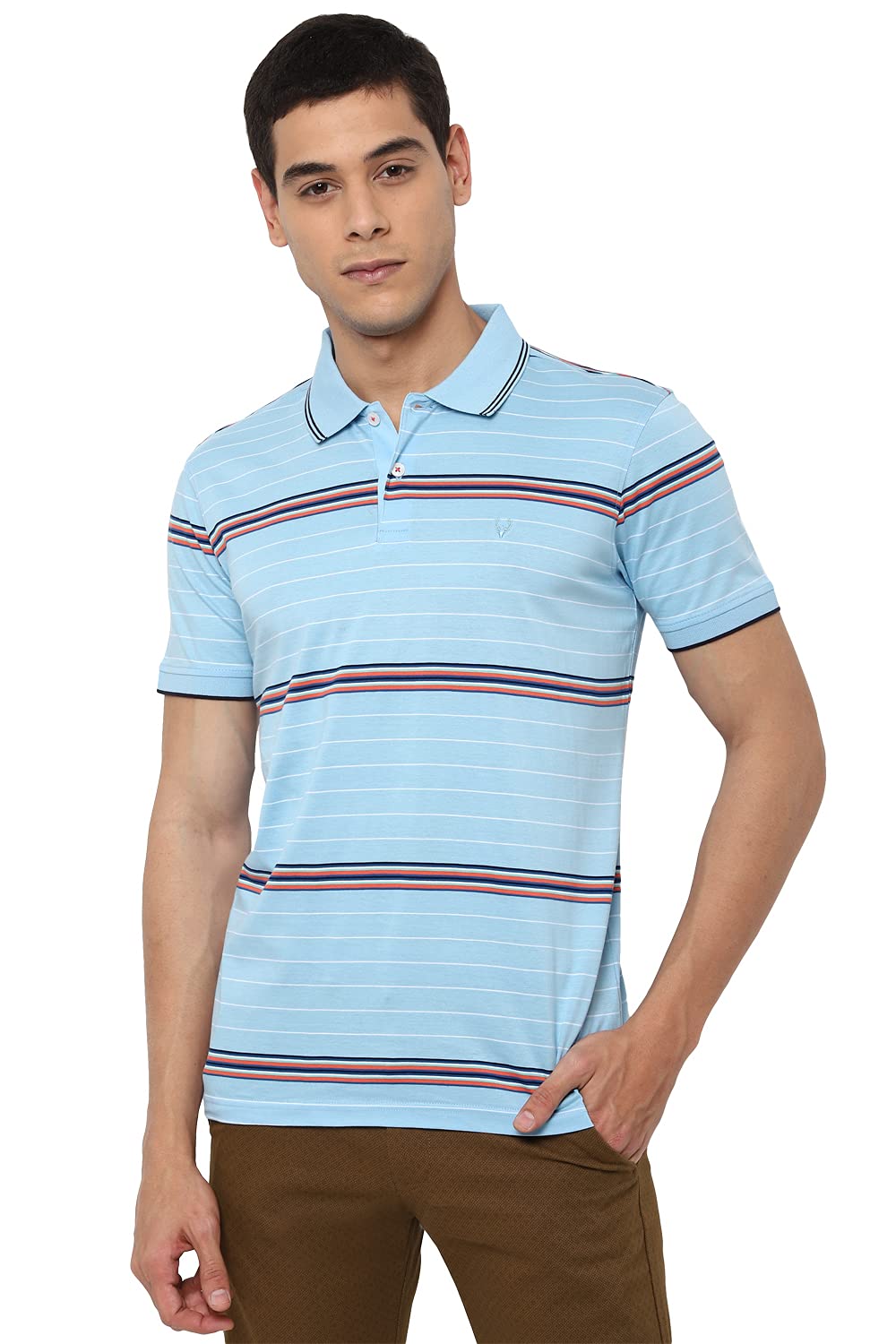 Allen Solly Men Regular Fit Solid Casual Polo Shirt