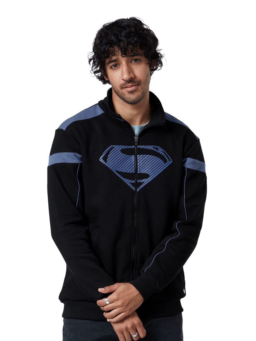 The Souled Store| Official Superman: Sigil Mens and Boys Jackets|Full Sleeve|Regular fit Graphic Printed | 60% Cotton 40% Polyes