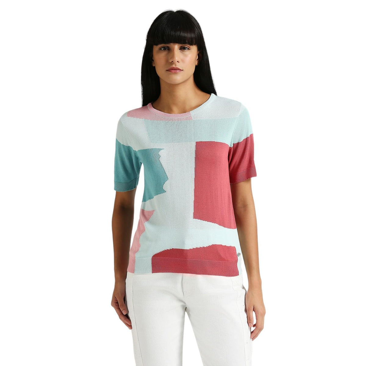 Pepe Jeans Rosey Colourblock Flat Knit Top