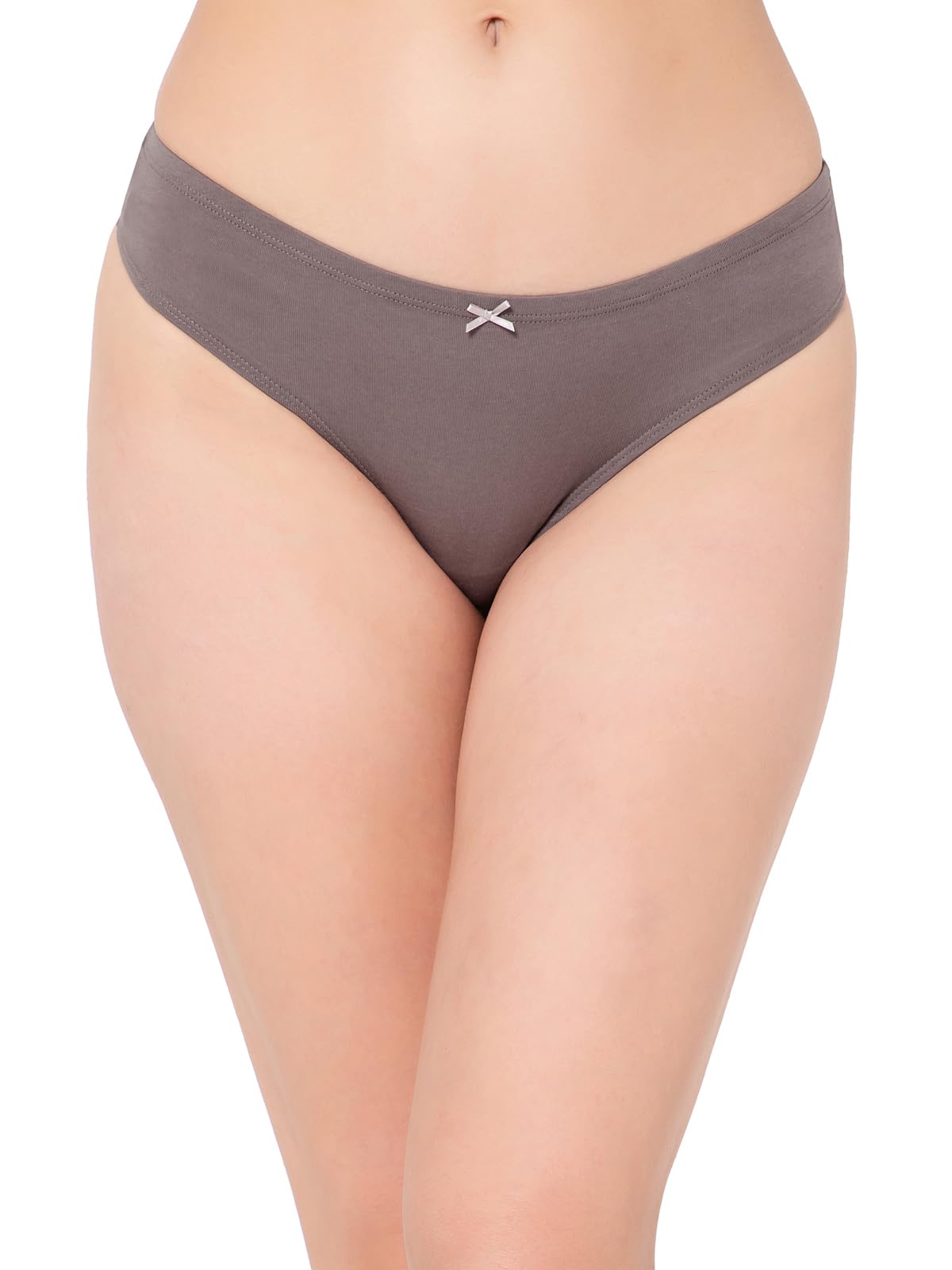 Clovia Womens Cotton Low Waist Thong Panty (PN3507P05_Grey_XXL)