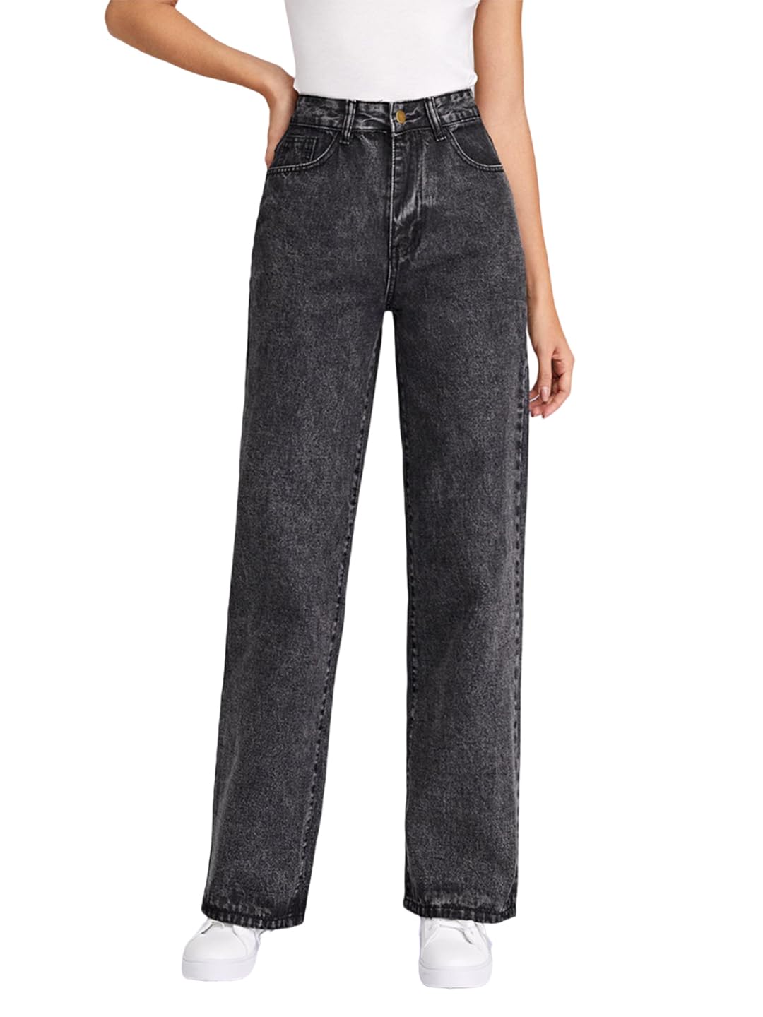 Kotty WomenS Solid High Rise Stylish Looking Comfortable Stretchable Jeans(Grey,26)