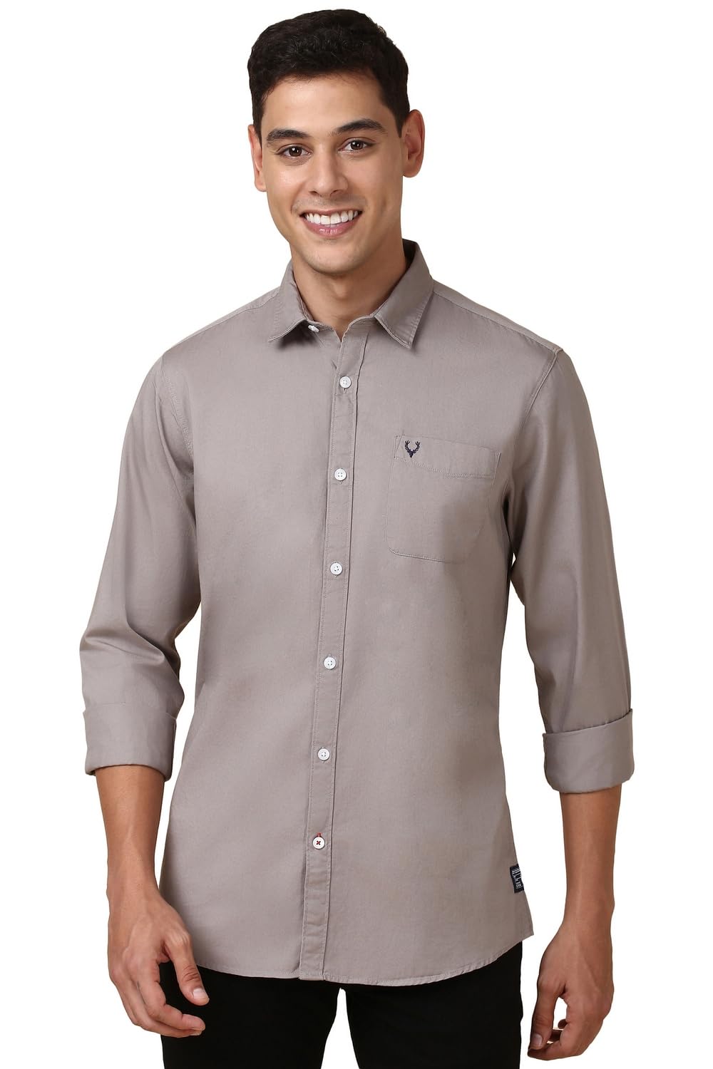 Allen Solly Men Regular Fit Solid Casual Full Sleeve Shirt