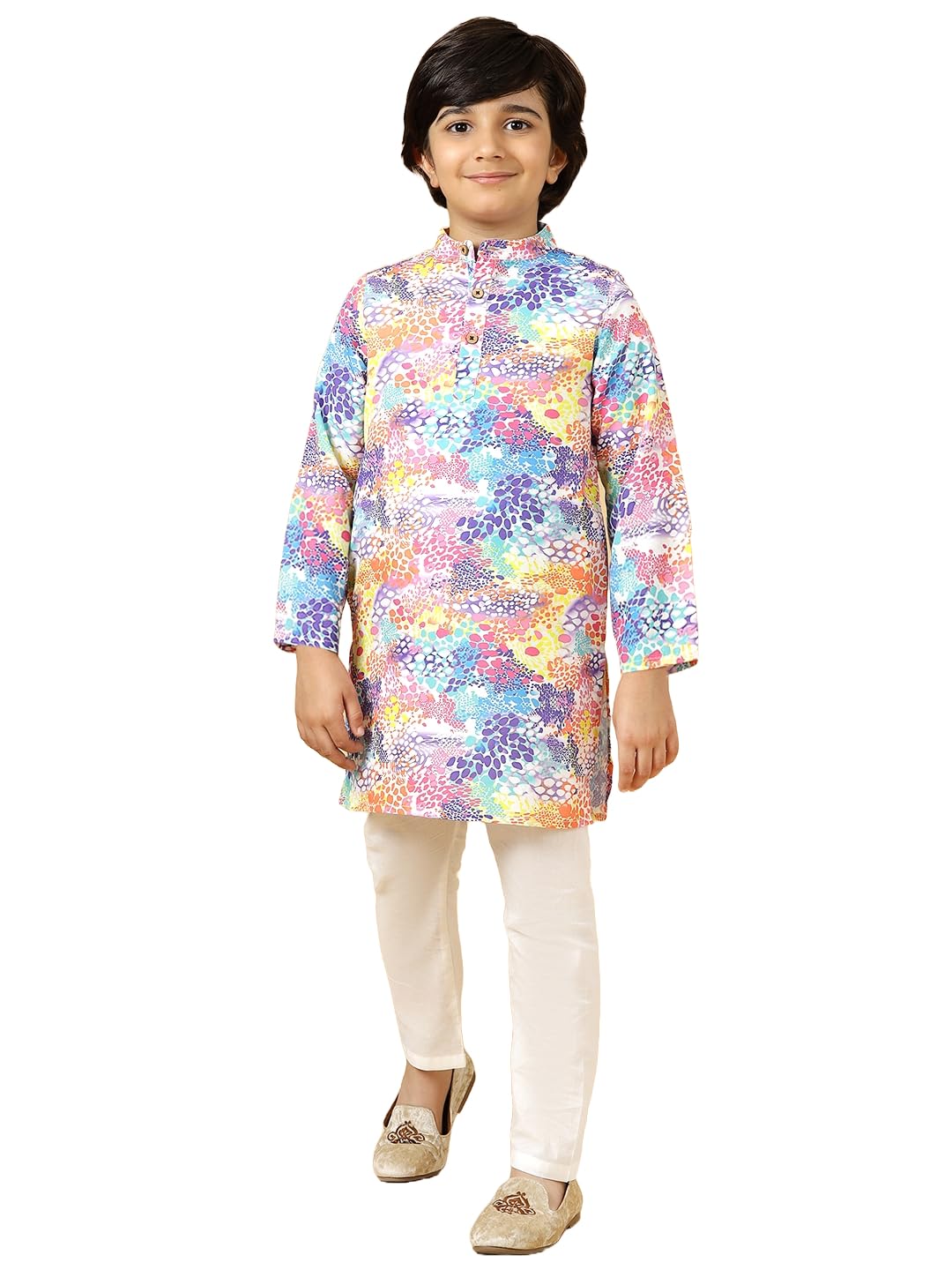 A.T.U.N. (ALL THINGS UBER NICE) Boys Multicolor Printed Kurta Pyjama Set