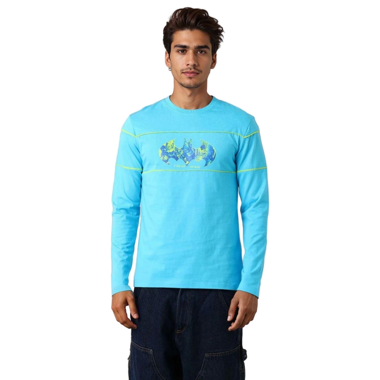 The Indian Garage Co Mens Warner Bros. Collection Slim Fit Batman Crew Neck T-Shirt