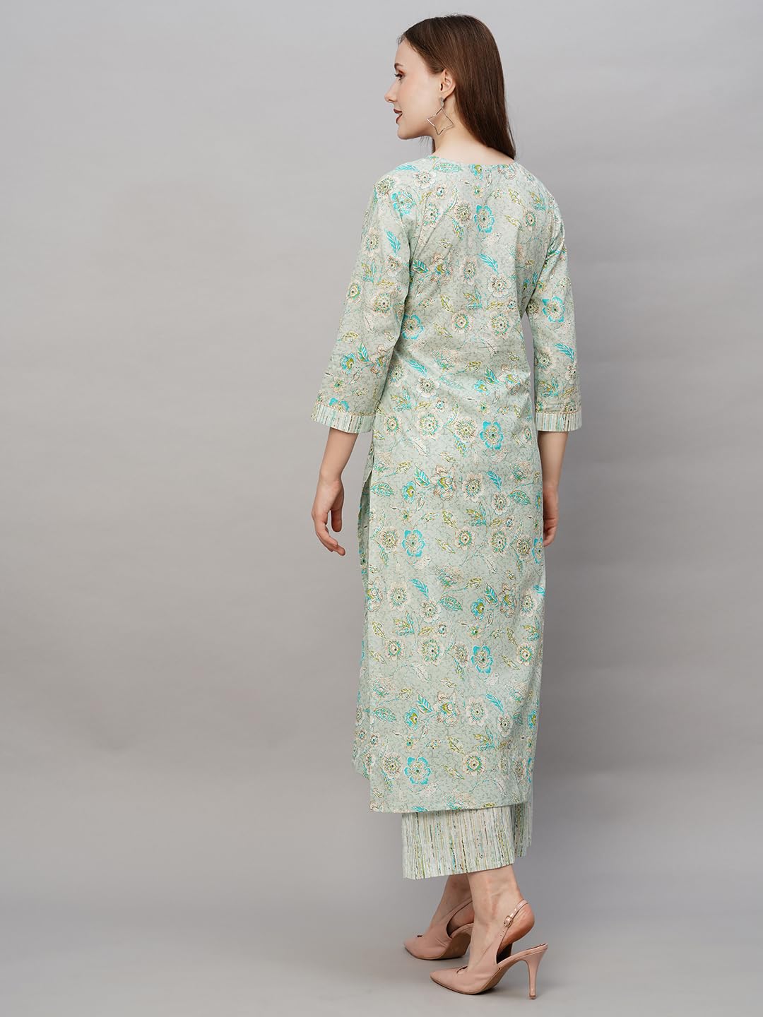 ANNI DESIGNER Women Cotton Kurta with Pant