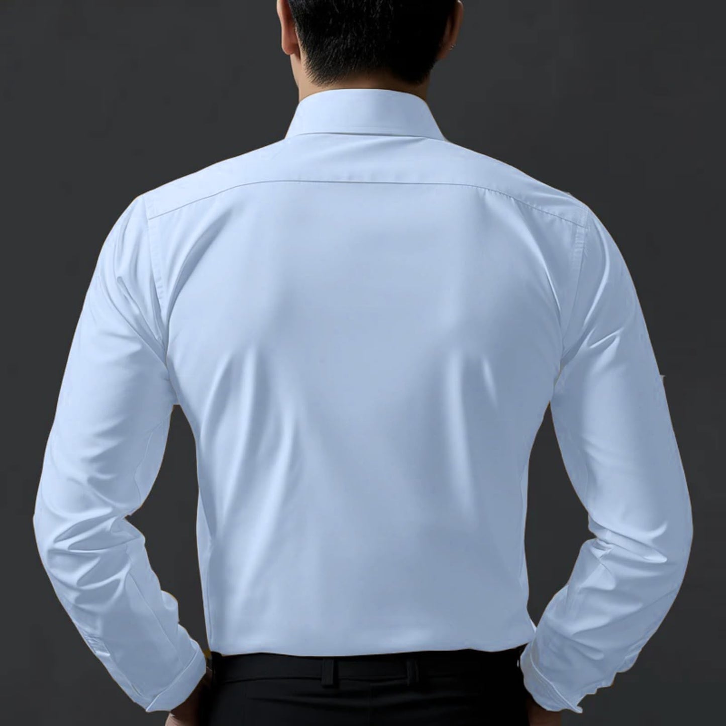 Deelmo MenS Stylish Solid Satin Casual Shirt For Men Full Sleeves| Poly Satin Silk Shirt Sky Blue