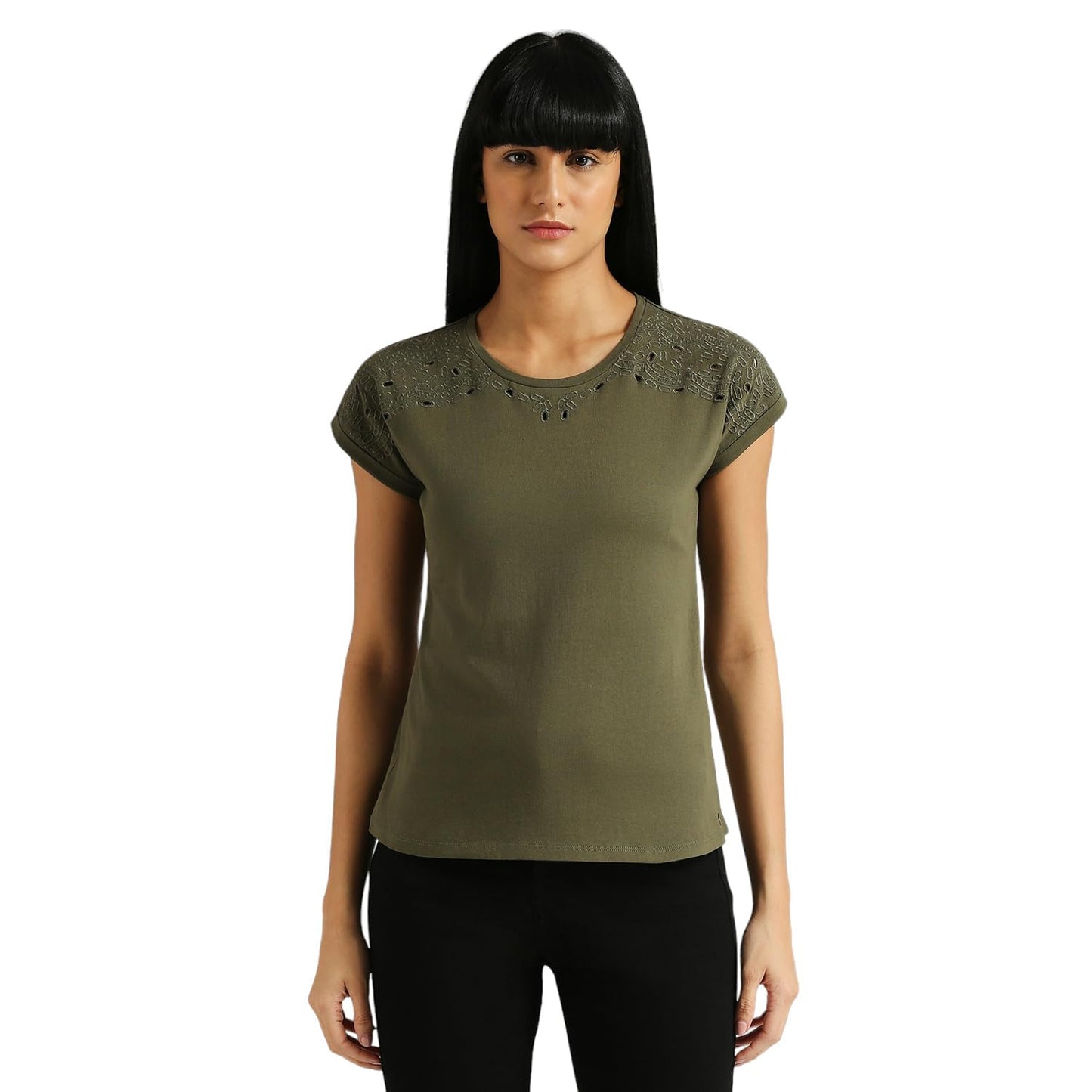 Pepe Jeans WomenS Relaxed Fit T-Shirt (Pl505924_Military Green