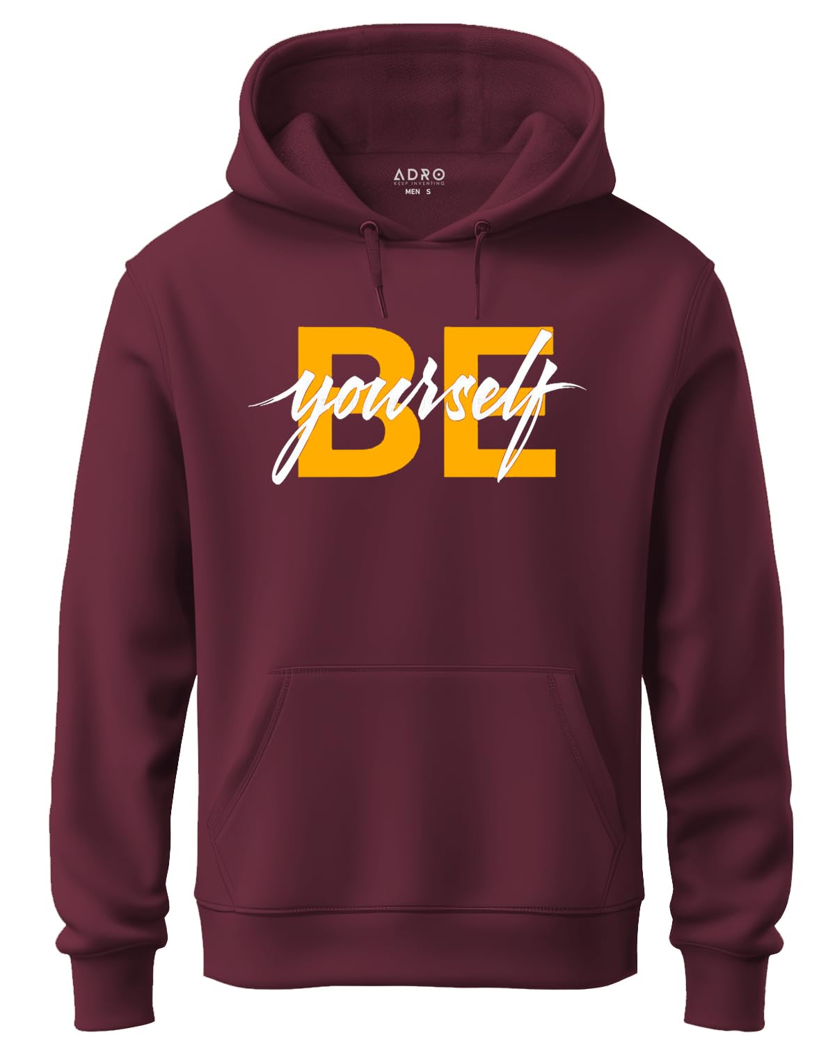 Adro MenS Cotton Neck Hooded Sweatshirt (H20-M-Byo-Mr_Maroon_Xl)