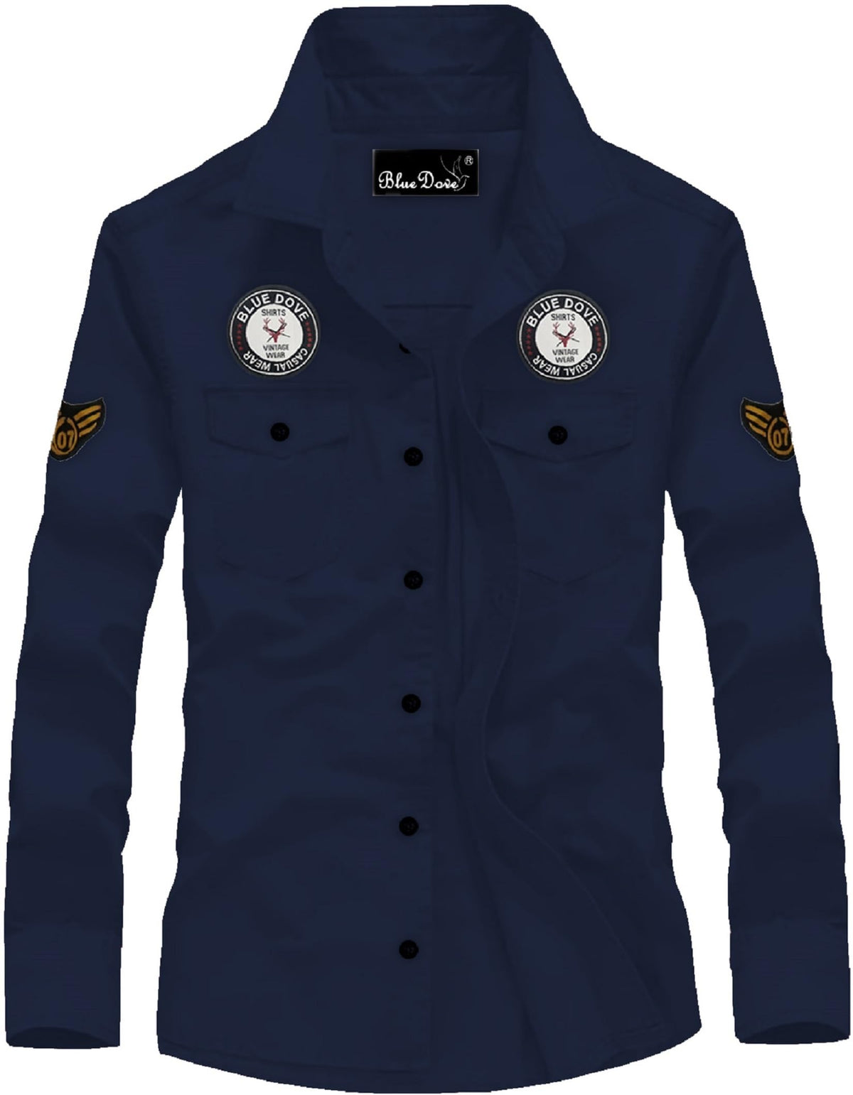 Kadiyu Double Pocket MenS Casual Shirt - Regular Fit, Solid Spread Collar, Versatile Everyday Wear, Comfortable And Stylish Desi
